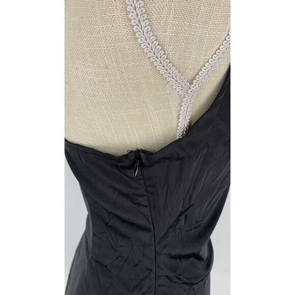 Verdusa Womens Black Sleeveless Cowl Neck Mini Slip Dress Size Medium NWT - Picture 9 of 12